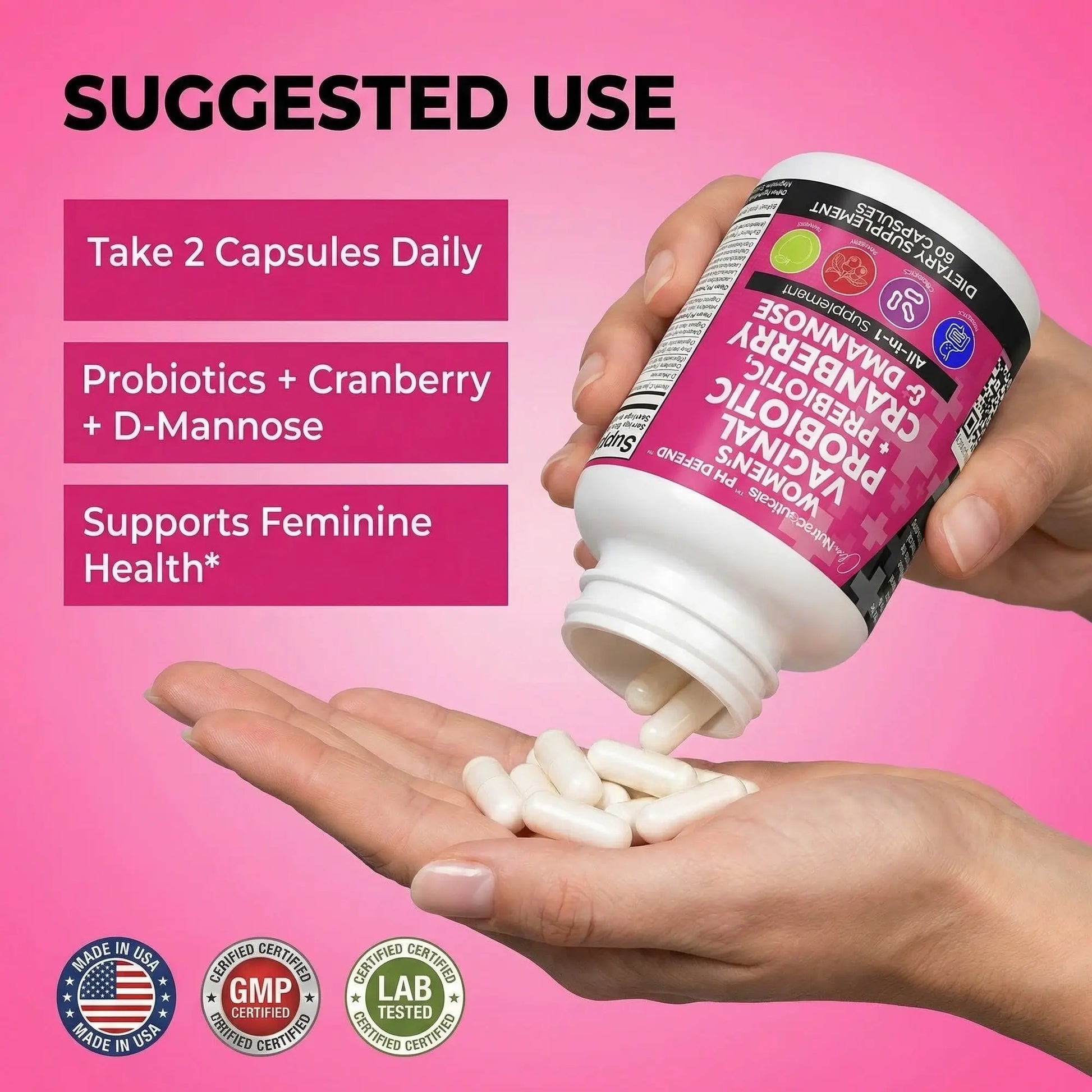 Women'S Vaginal Probiotic + Prebiotics