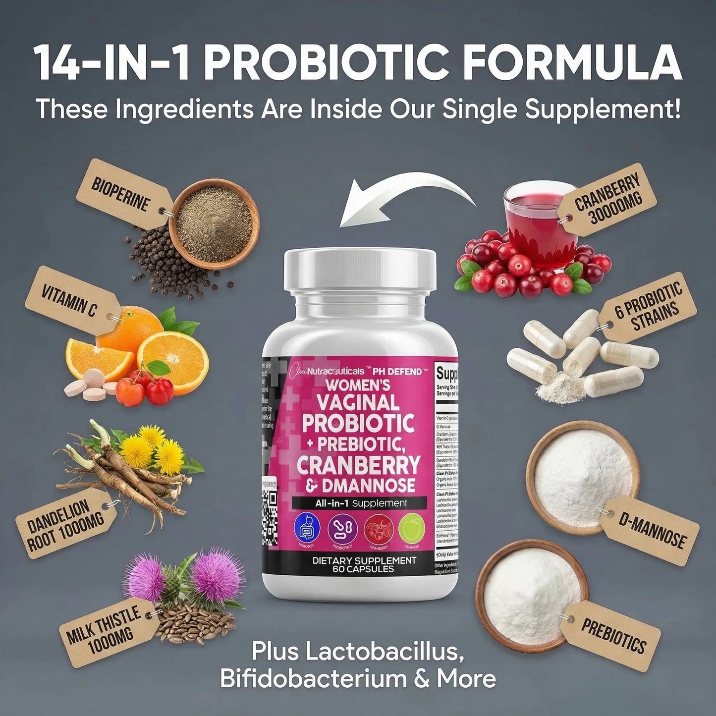 Women'S Vaginal Probiotic + Prebiotics